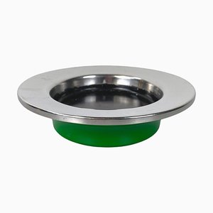 Italian Modern Green Plastic and Metal Ashtray by Gino Colombino for Kartell, 1970s-GDD-1781076