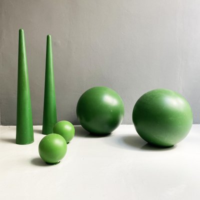 Italian Modern Green Plastic Props from Scenography, 1990s, Set of 6-GDD-1333914