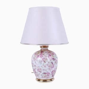 Italian Modern Ivory & Pink Porcelain Florence Table Lamp-XSG-1279429