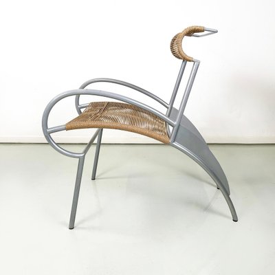 Italian Modern Juliette Chair in Rope and Gray Steel attributed to Massimo Iosa-Ghini, 1990s-GDD-1781073