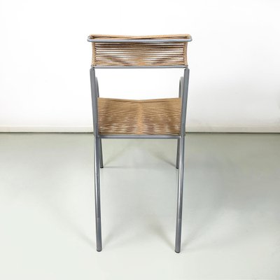 Italian Modern Juliette Chair in Rope and Gray Steel attributed to Massimo Iosa-Ghini, 1990s-GDD-1781073