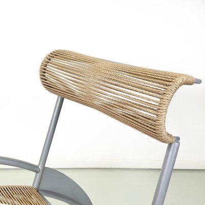 Italian Modern Juliette Chair in Rope and Gray Steel attributed to Massimo Iosa-Ghini, 1990s-GDD-1781073