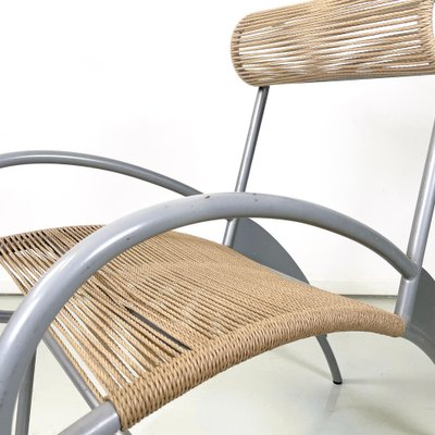 Italian Modern Juliette Chair in Rope and Gray Steel attributed to Massimo Iosa-Ghini, 1990s-GDD-1781073