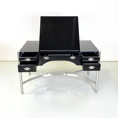 Italian Modern Lacquered Wood and Chromed Metal Desk attributed to D.i.D., 1970s-GDD-1756250