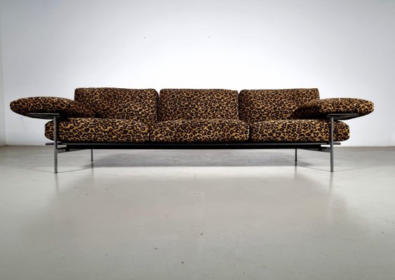 Italian Modern Leopard Velvet Diesis Sofa by Antonio Citterio for B&B, 1970s-UJI-1735618