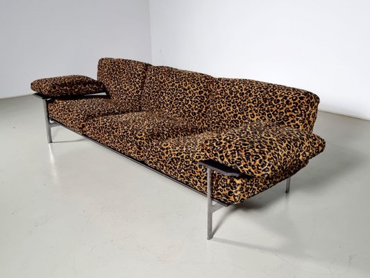 Italian Modern Leopard Velvet Diesis Sofa by Antonio Citterio for B&B, 1970s-UJI-1735618