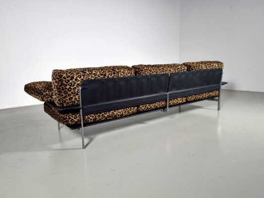 Italian Modern Leopard Velvet Diesis Sofa by Antonio Citterio for B&B, 1970s-UJI-1735618