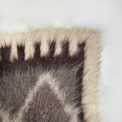 Italian Modern Long-Pile Rug in Brown and Beige Alpaca Wool, 1980s-GDD-1781085