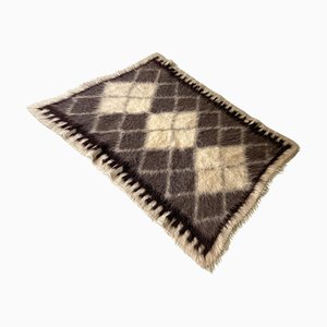 Italian Modern Long-Pile Rug in Brown and Beige Alpaca Wool, 1980s-GDD-1781085