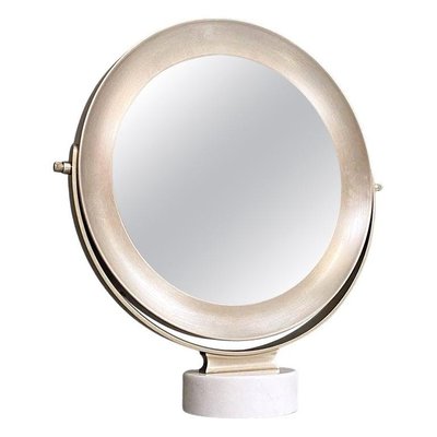 Italian Modern Marble & Steel Narciso Table Mirror by Sergio Mazza for Artemide 1970s-GDD-1344890