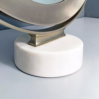 Italian Modern Marble & Steel Narciso Table Mirror by Sergio Mazza for Artemide 1970s-GDD-1344890