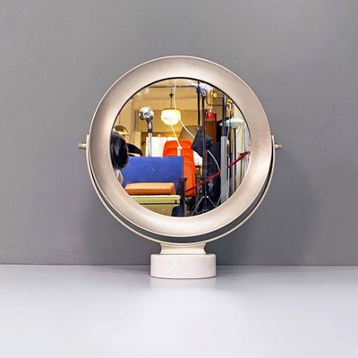 Italian Modern Marble & Steel Narciso Table Mirror by Sergio Mazza for Artemide 1970s-GDD-1344890