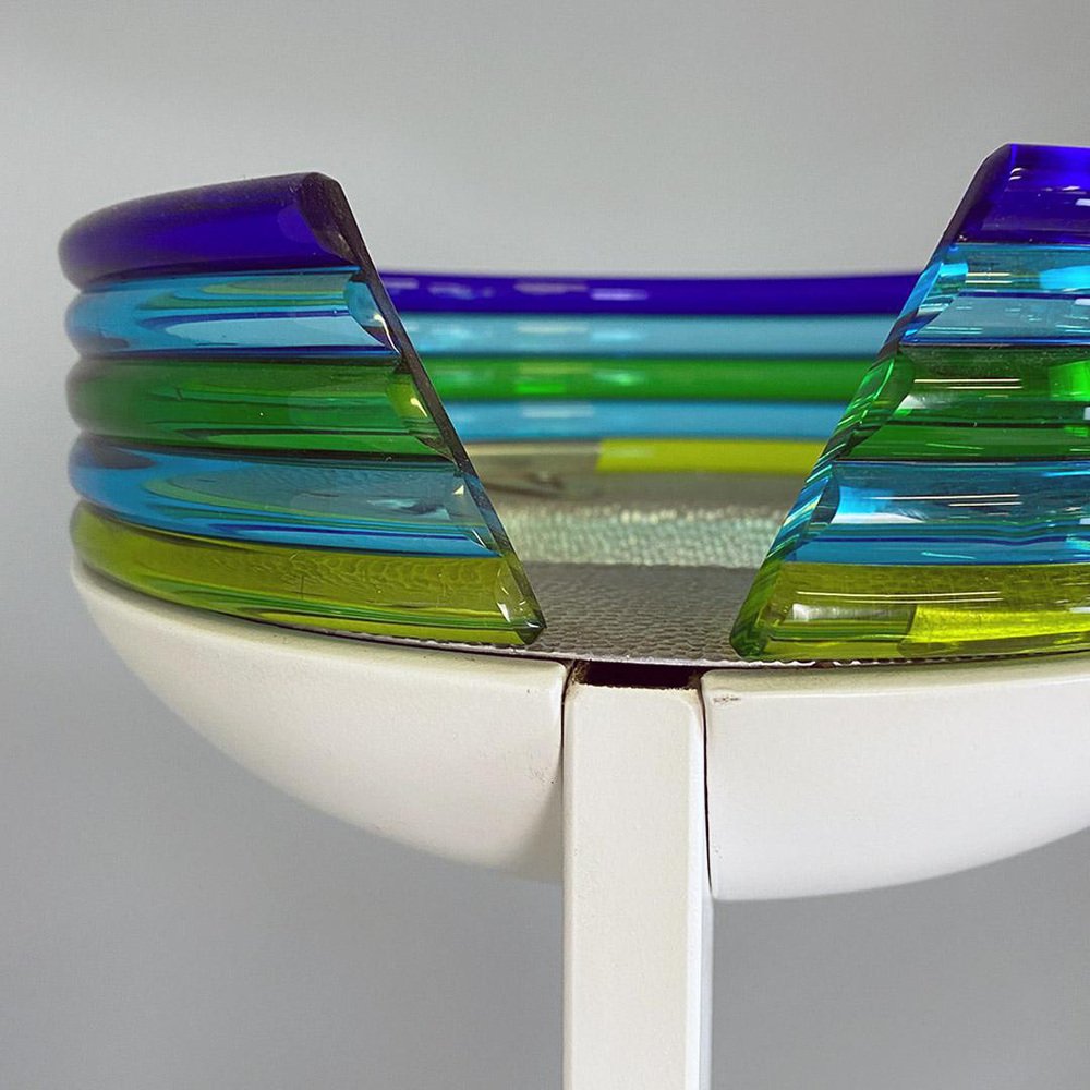 Italian Modern Metal and Murano Glass L670 Floor Lamp by R. Pamio for Leucos, 1980s