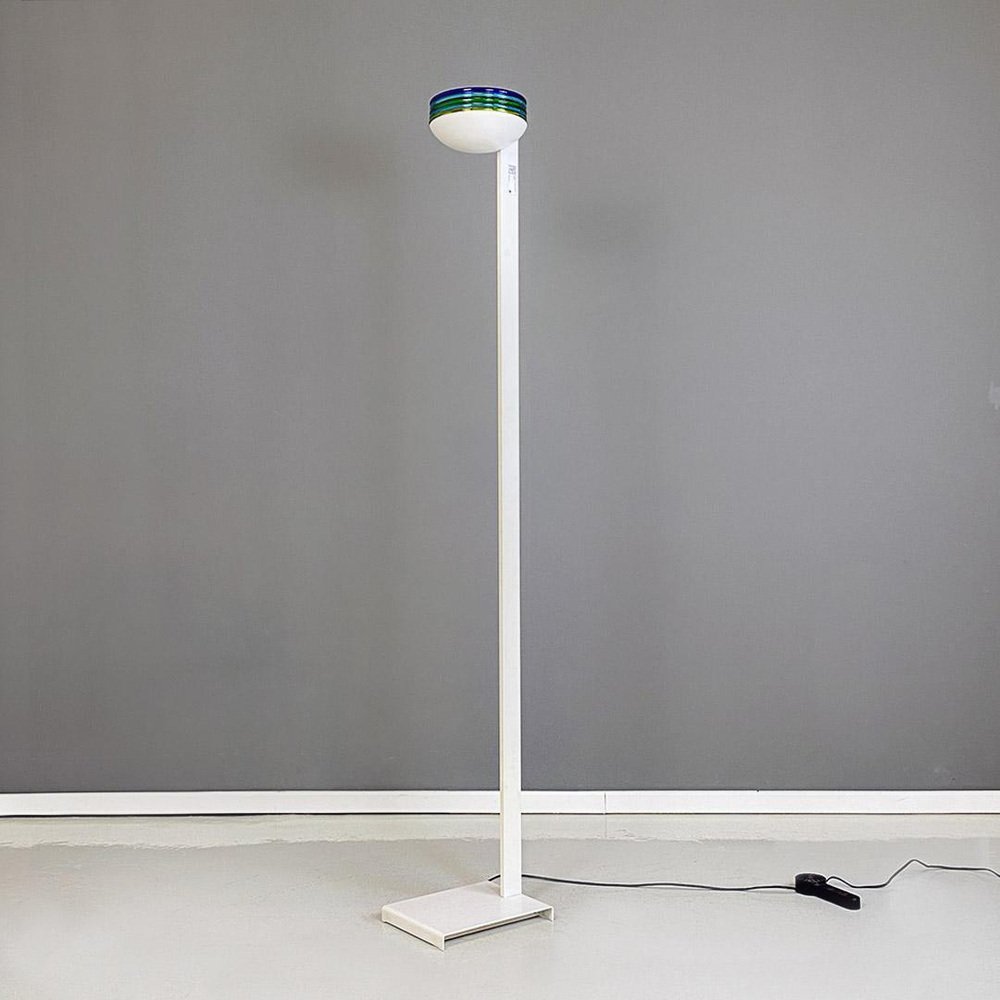 Italian Modern Metal and Murano Glass L670 Floor Lamp by R. Pamio for Leucos, 1980s