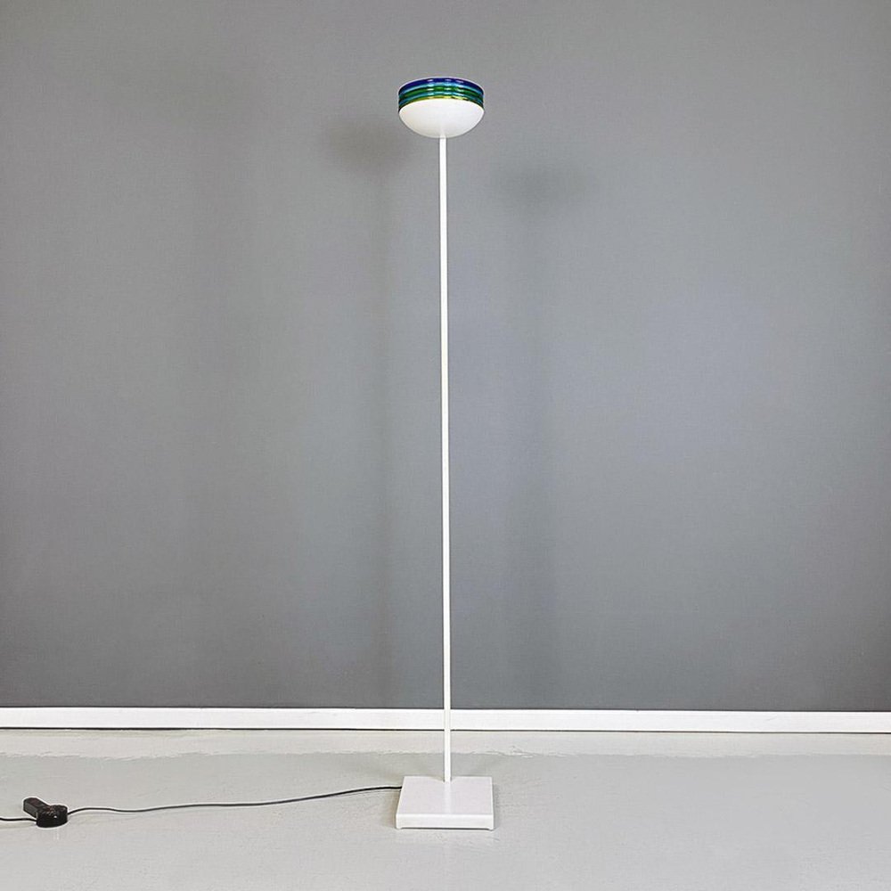 Italian Modern Metal and Murano Glass L670 Floor Lamp by R. Pamio for Leucos, 1980s