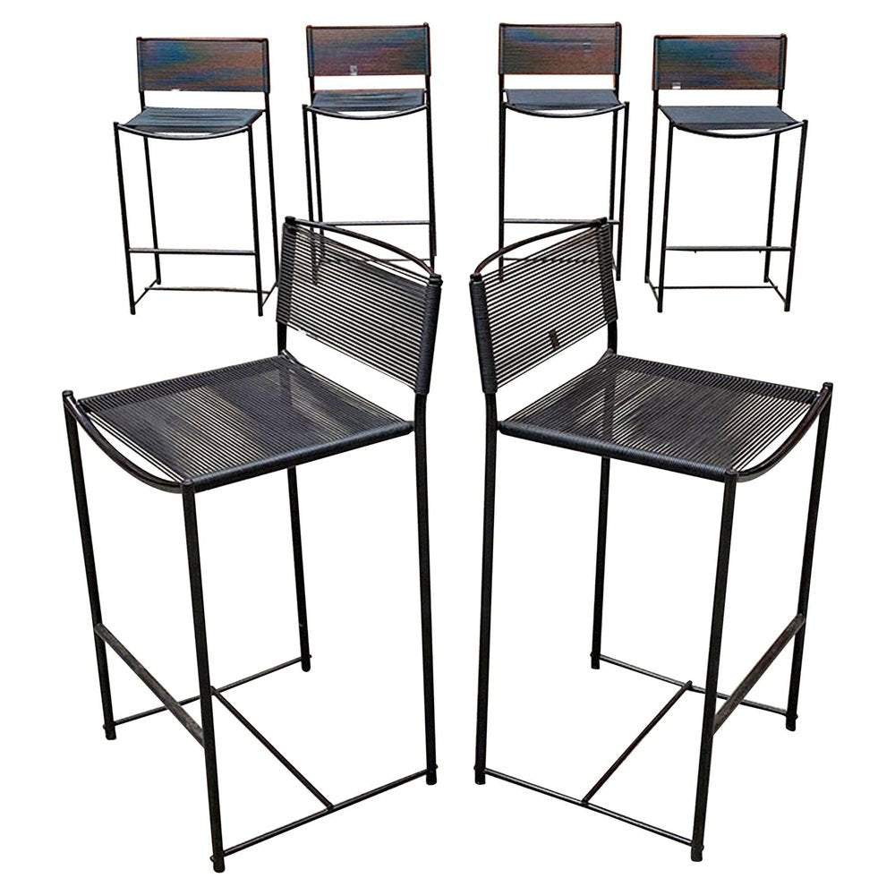 Italian Modern Metal and Plastic High Stool by Giandomenico Belotti for Alias, 1979, Set of 6