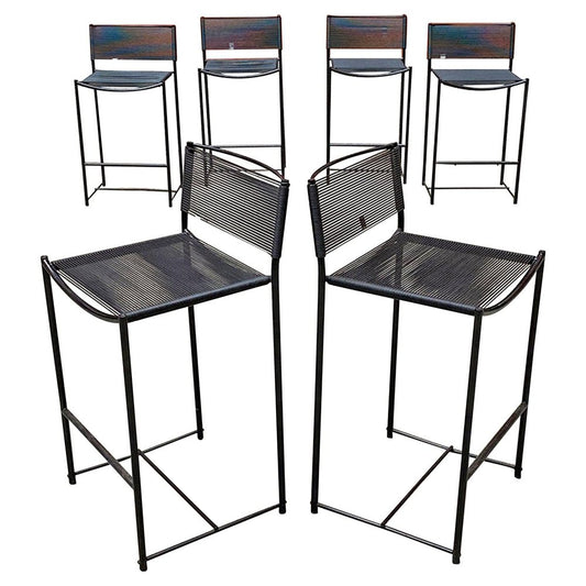 Italian Modern Metal and Plastic High Stool by Giandomenico Belotti for Alias, 1979, Set of 6