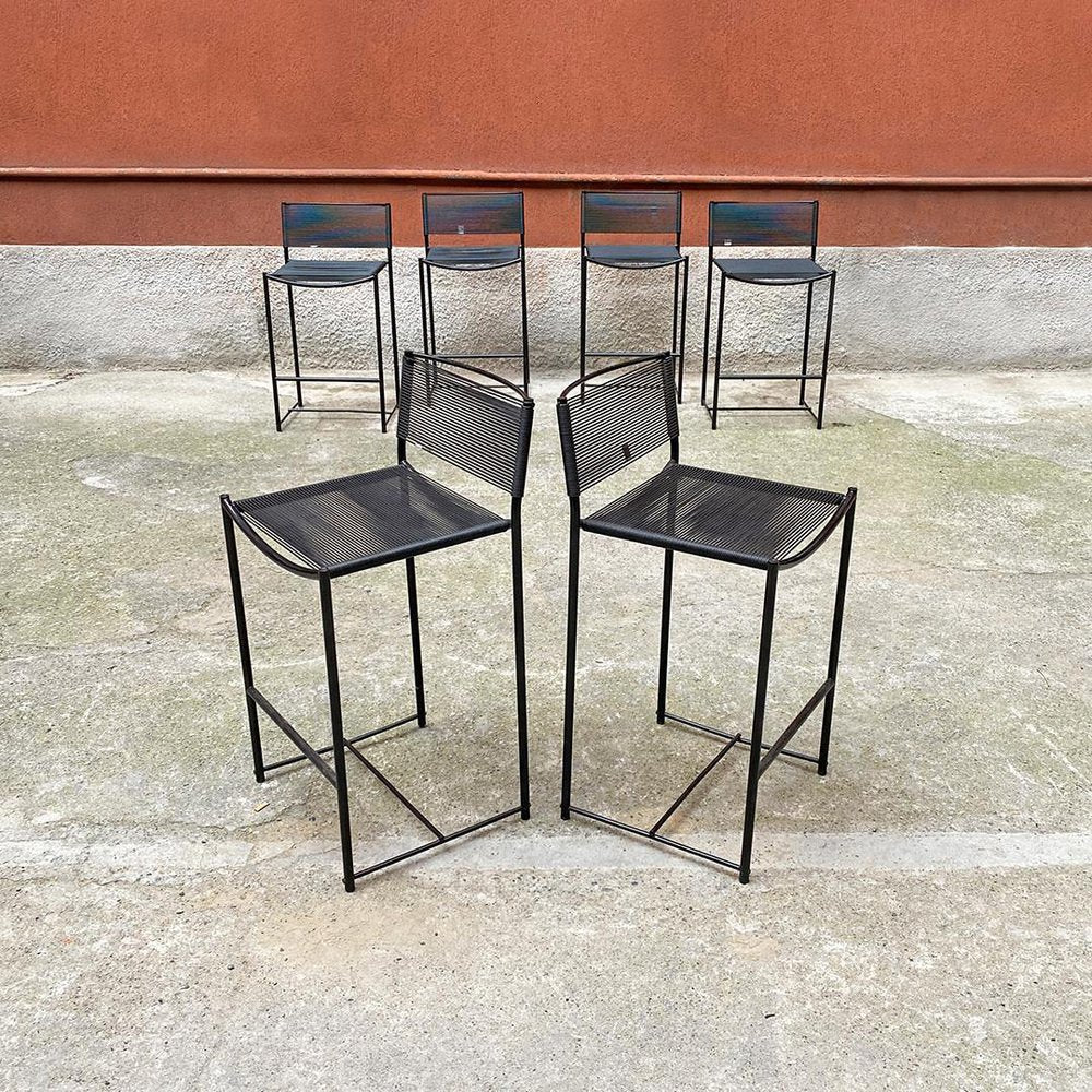 Italian Modern Metal and Plastic High Stool by Giandomenico Belotti for Alias, 1979, Set of 6