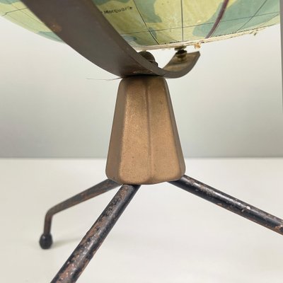 Italian Modern Metal Table Globe with Map of the World, 1960s-GDD-1761423