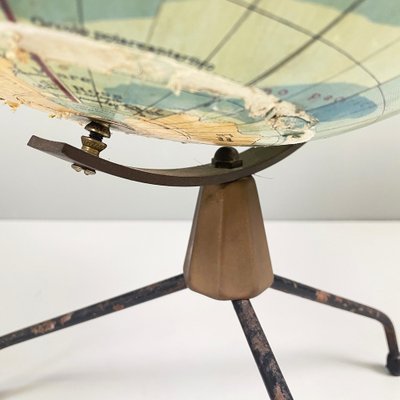 Italian Modern Metal Table Globe with Map of the World, 1960s-GDD-1761423