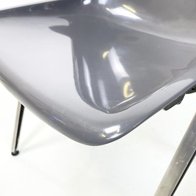 Italian Modern Modus SM 203 Chair in Gray Plastic and Aluminum attributed to Borsani Tecno, 1980s-GDD-1757584