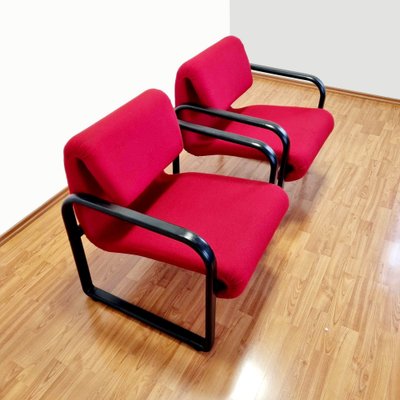 Italian Modern Red Armchairs from Arflex, Italy, 1990s, Set of 2-PUG-1453066