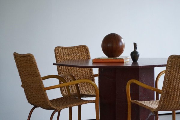 Italian Modern Sculptural Octagonal Shaped Dining Table in Marble, 1970s-MXF-1444472