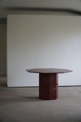 Italian Modern Sculptural Octagonal Shaped Dining Table in Marble, 1970s-MXF-1444472