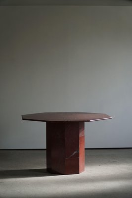 Italian Modern Sculptural Octagonal Shaped Dining Table in Marble, 1970s-MXF-1444472