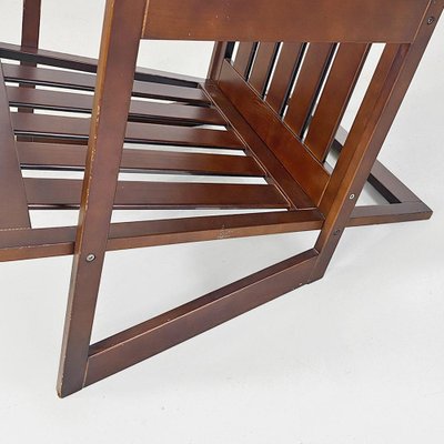 Italian Modern Slanted Wood Armchair, 1980s-GDD-1796881