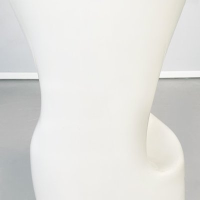 Italian Modern Space Age Stool with Footrest in White Plastic, 1990s-GDD-1393015