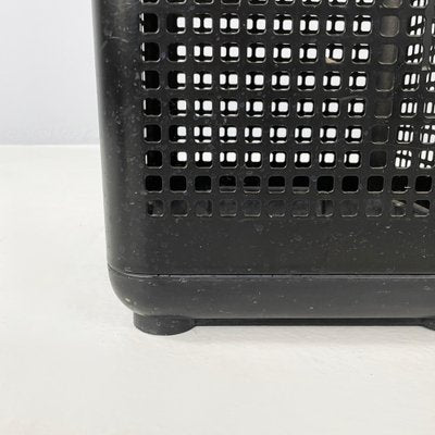 Italian Modern Square Black Metal and Plastic Baskets from Neolt, 1980s, Set of 2-GDD-1801616