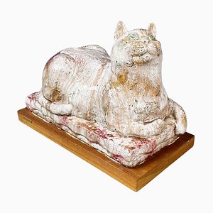 Italian Modern Terracotta Cat by M. Moretto, 1980s-GDD-1363147