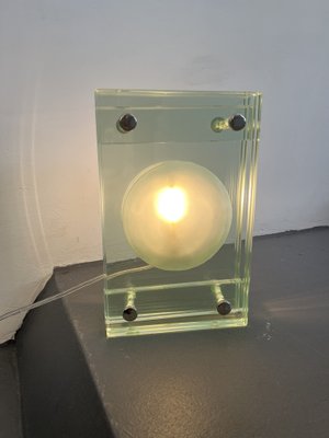 Italian Modern Thick Glass Table Lamp, 1970s-OT-1261555