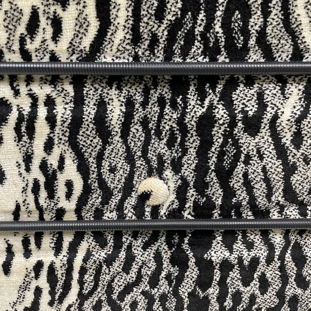 Italian Modern Tiger Print Rocking Armchair Ellipse Renato Zevi for Selig, 1970s