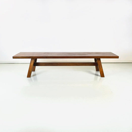 Italian Modern Torbecchia Bench in Wood attributed to Giovanni Michelucci for Poltronova, 1970s