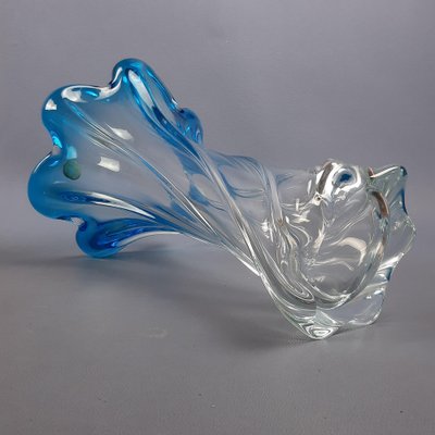 Italian Modern Transparent Murano Glass Vase, 1970s-PWG-2041236