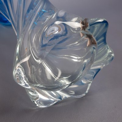 Italian Modern Transparent Murano Glass Vase, 1970s-PWG-2041236