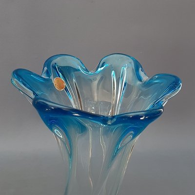 Italian Modern Transparent Murano Glass Vase, 1970s-PWG-2041236