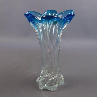 Italian Modern Transparent Murano Glass Vase, 1970s-PWG-2041236