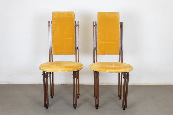 Italian Modern Walnut Chairs, 1960s, Set of 2-LMR-1290001