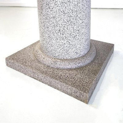 Italian Modern Wood Painted as Stone Pedestal Column, 1990s-GDD-1454403