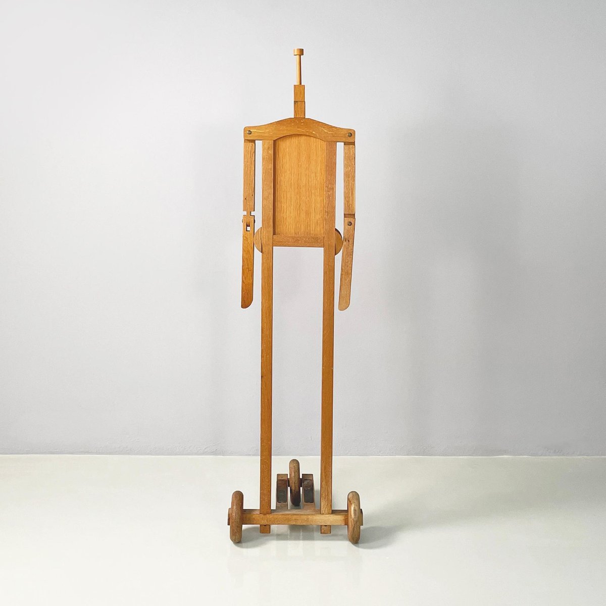 Italian Modern Wooden Valet Stand with Hat Holder by Berodesign Cacharel, 1980s