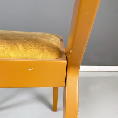 Italian Modern Yellow Fabric and Wooden Chair from Bros/S, 1980s-GDD-1787106