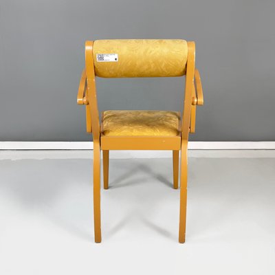 Italian Modern Yellow Fabric and Wooden Chair from Bros/S, 1980s-GDD-1787106