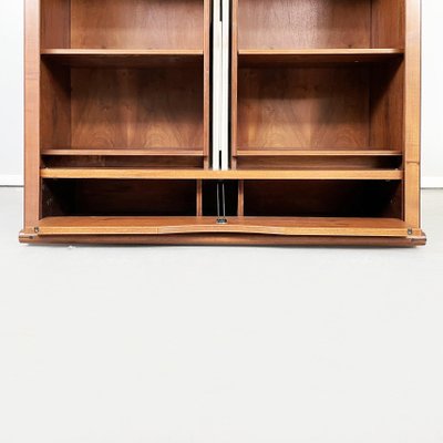 Italian Modern Zibaldone Bookcase in Wood and Glass by Carlo Scarpa for Bernini, 1974-GDD-1416758