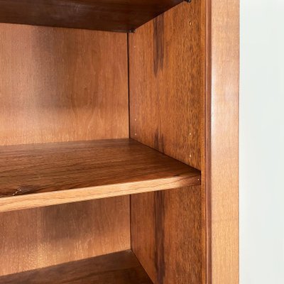 Italian Modern Zibaldone Bookcase in Wood and Glass by Carlo Scarpa for Bernini, 1974-GDD-1416758