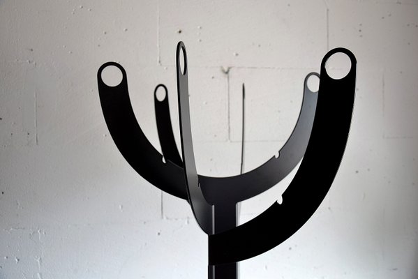 Italian Modernist Black Metal Coat Stand-IEI-937299