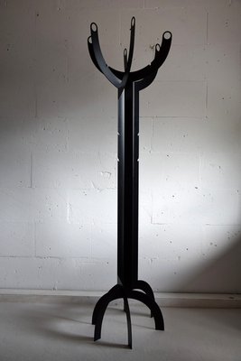 Italian Modernist Black Metal Coat Stand-IEI-937299