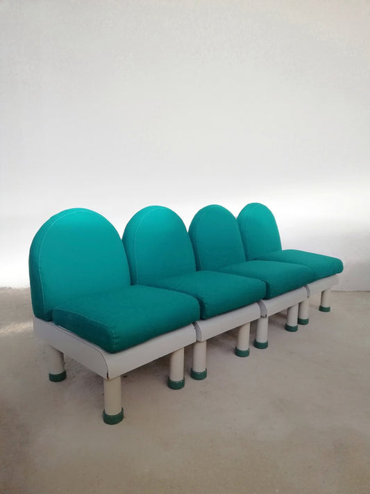 Italian Modular Sofa, 1980s, Set of 4